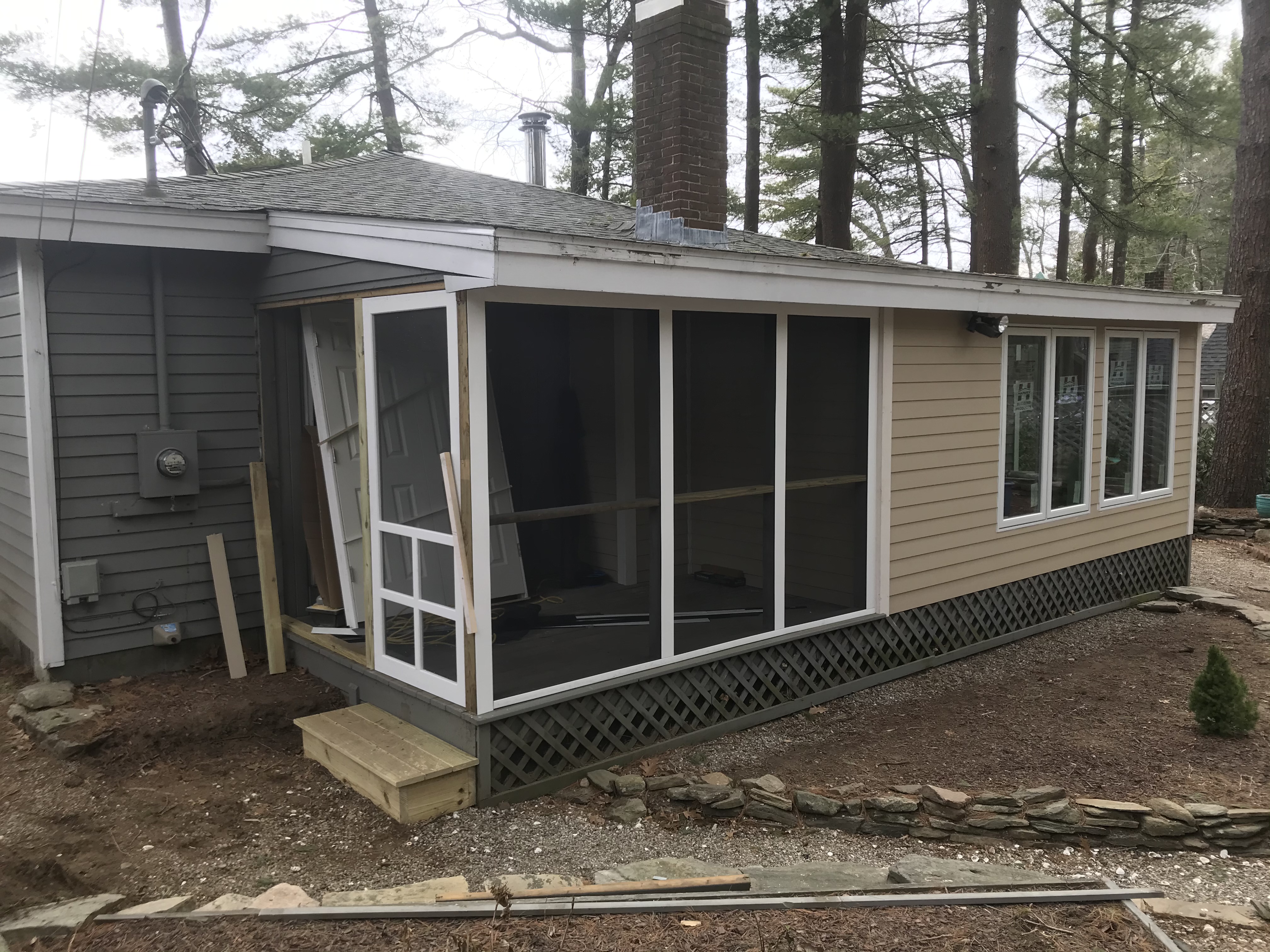 New Siding / Screen Section Added