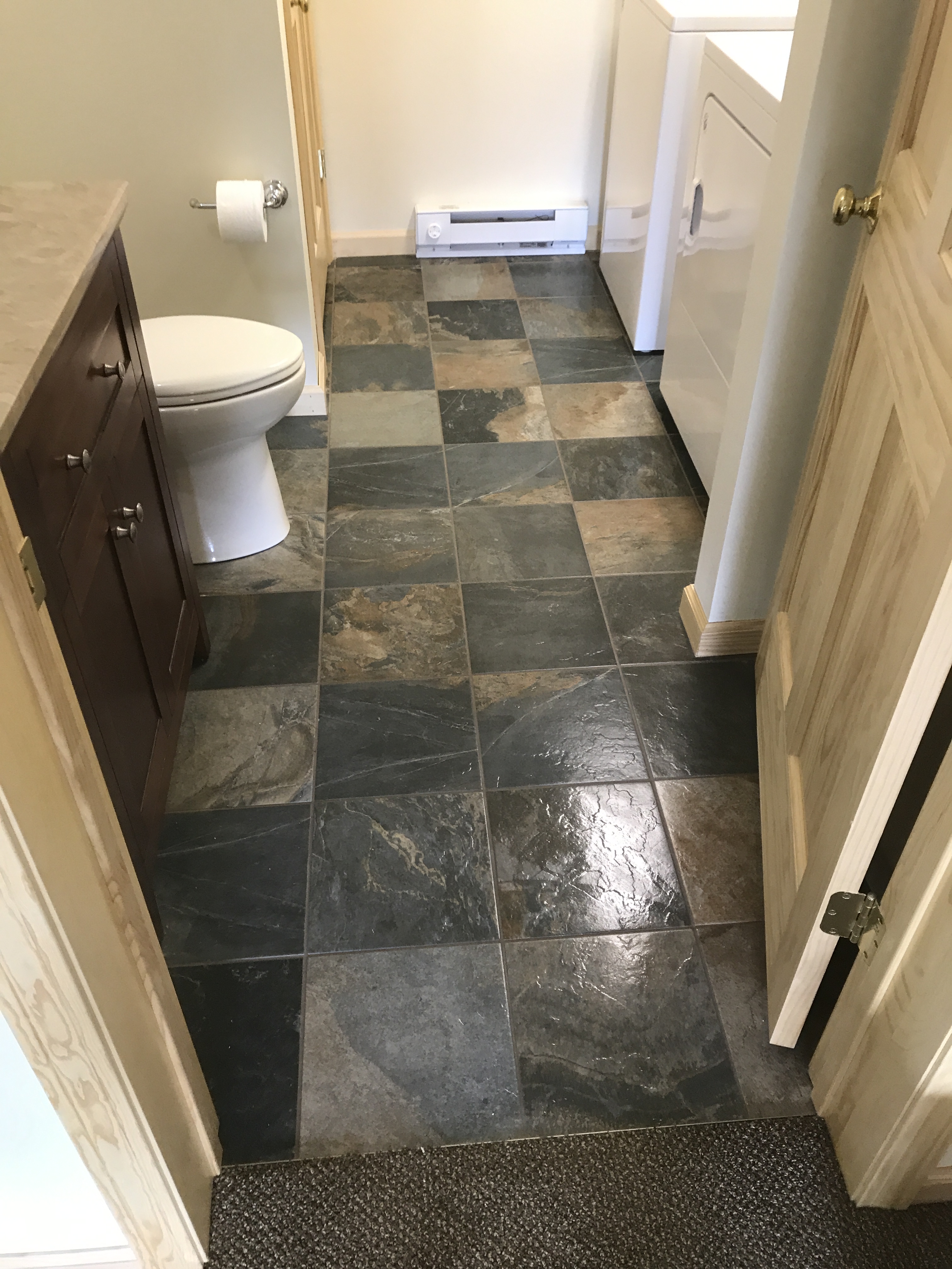Tile Floor In Bathroom
