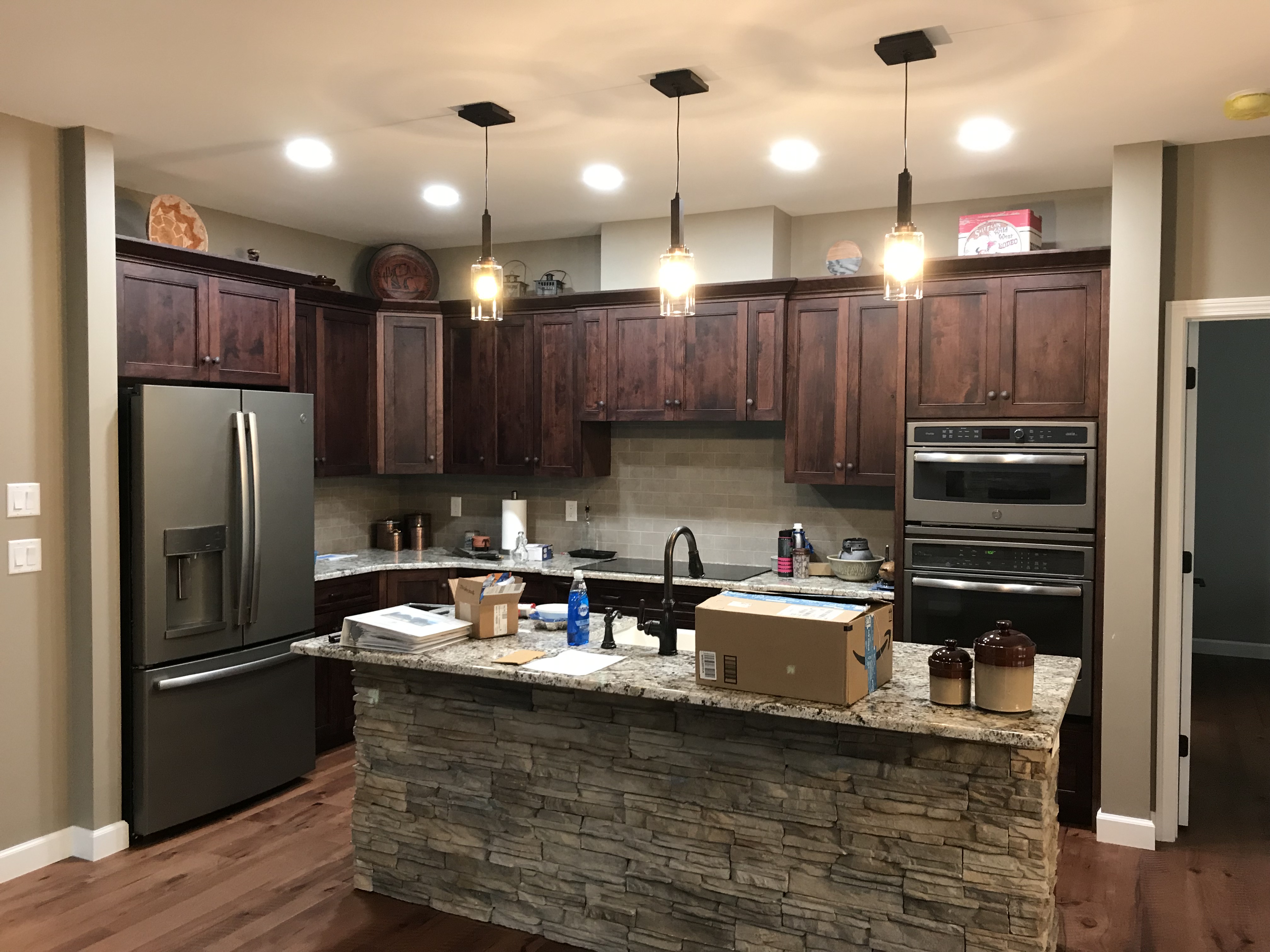 Stone Island and Beautiful Cabinets