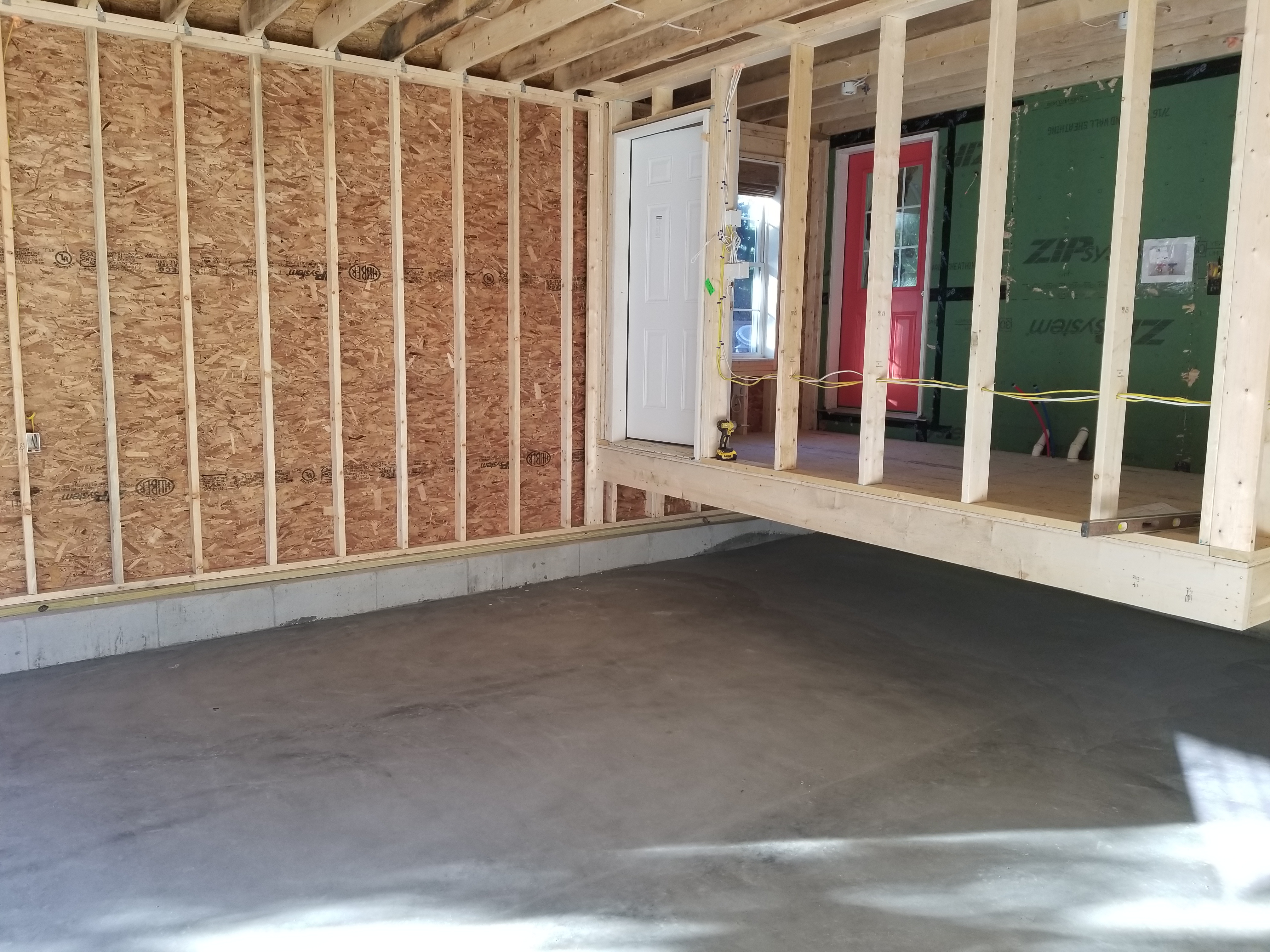 Framing and Concrete Floor