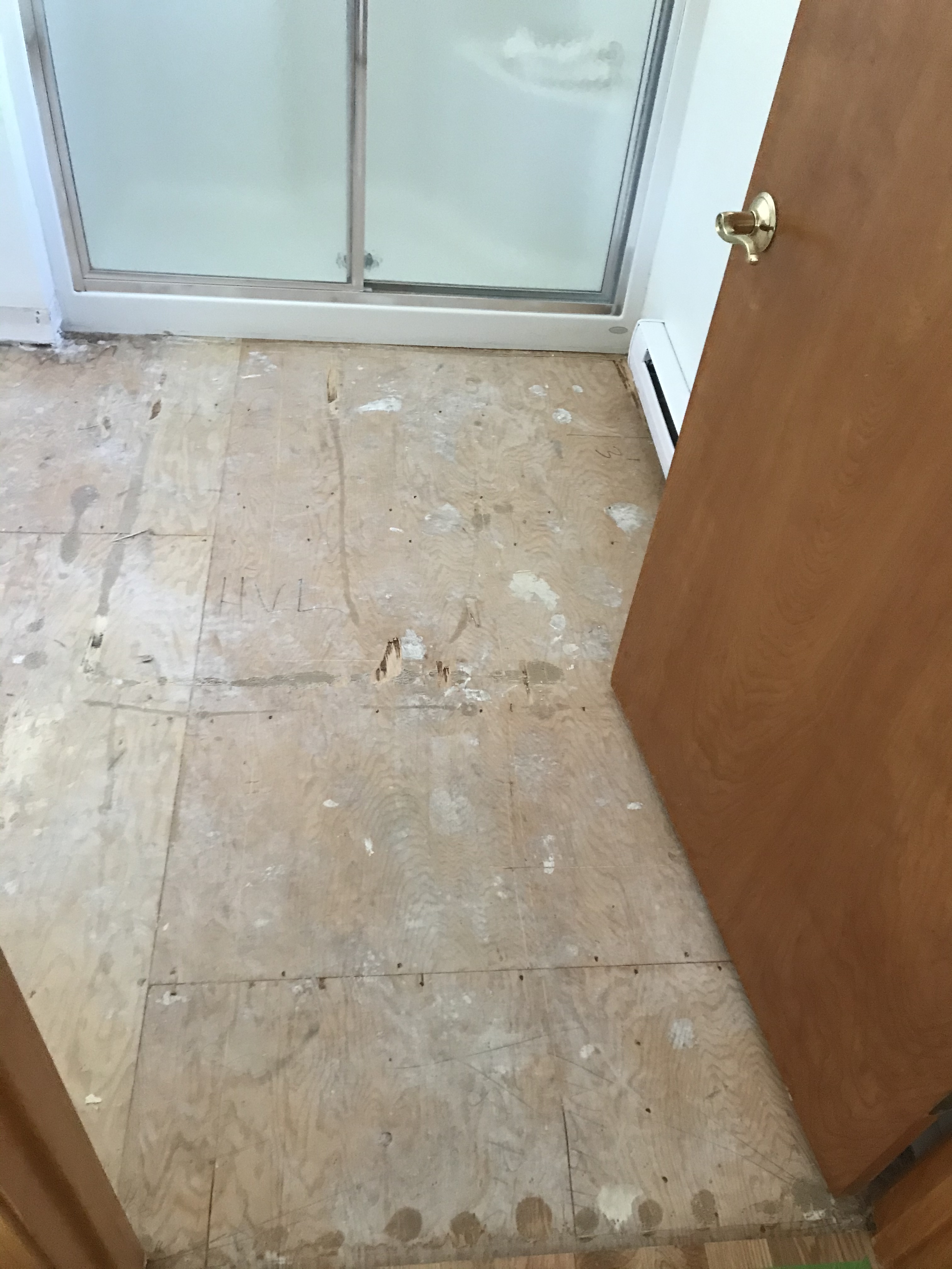 Old Bathroom Flooring Removed