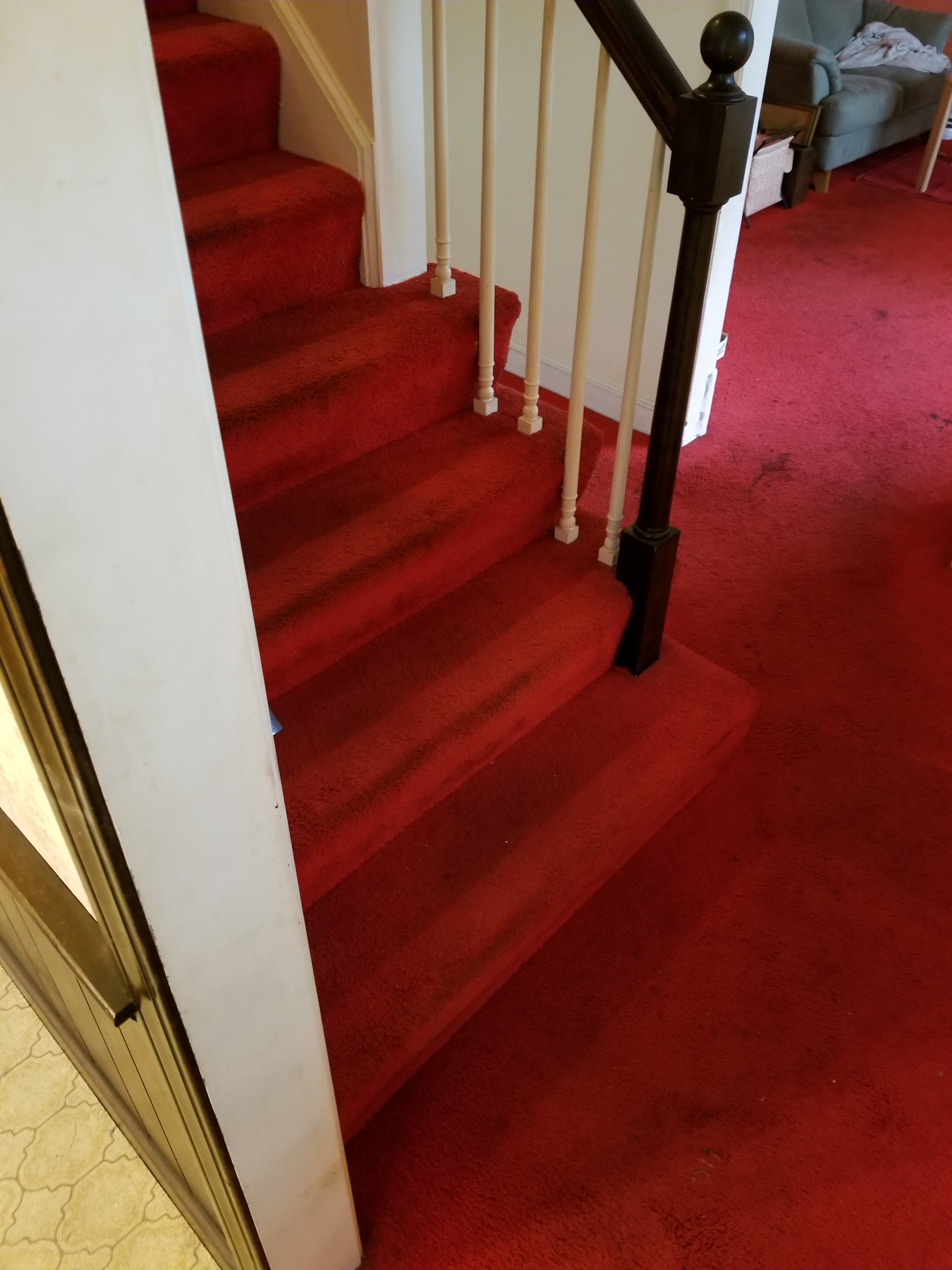 Stairway Carpeting - Before