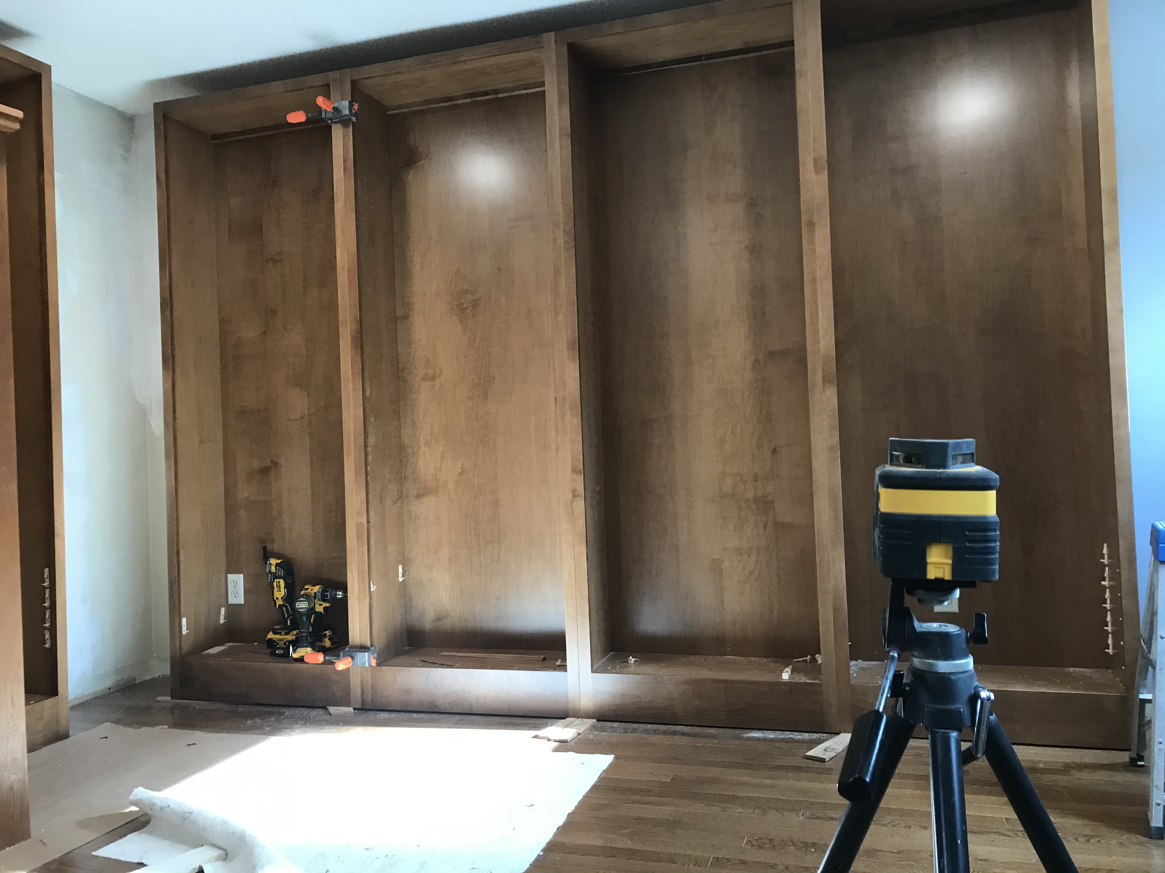 Library Shelves In  Process