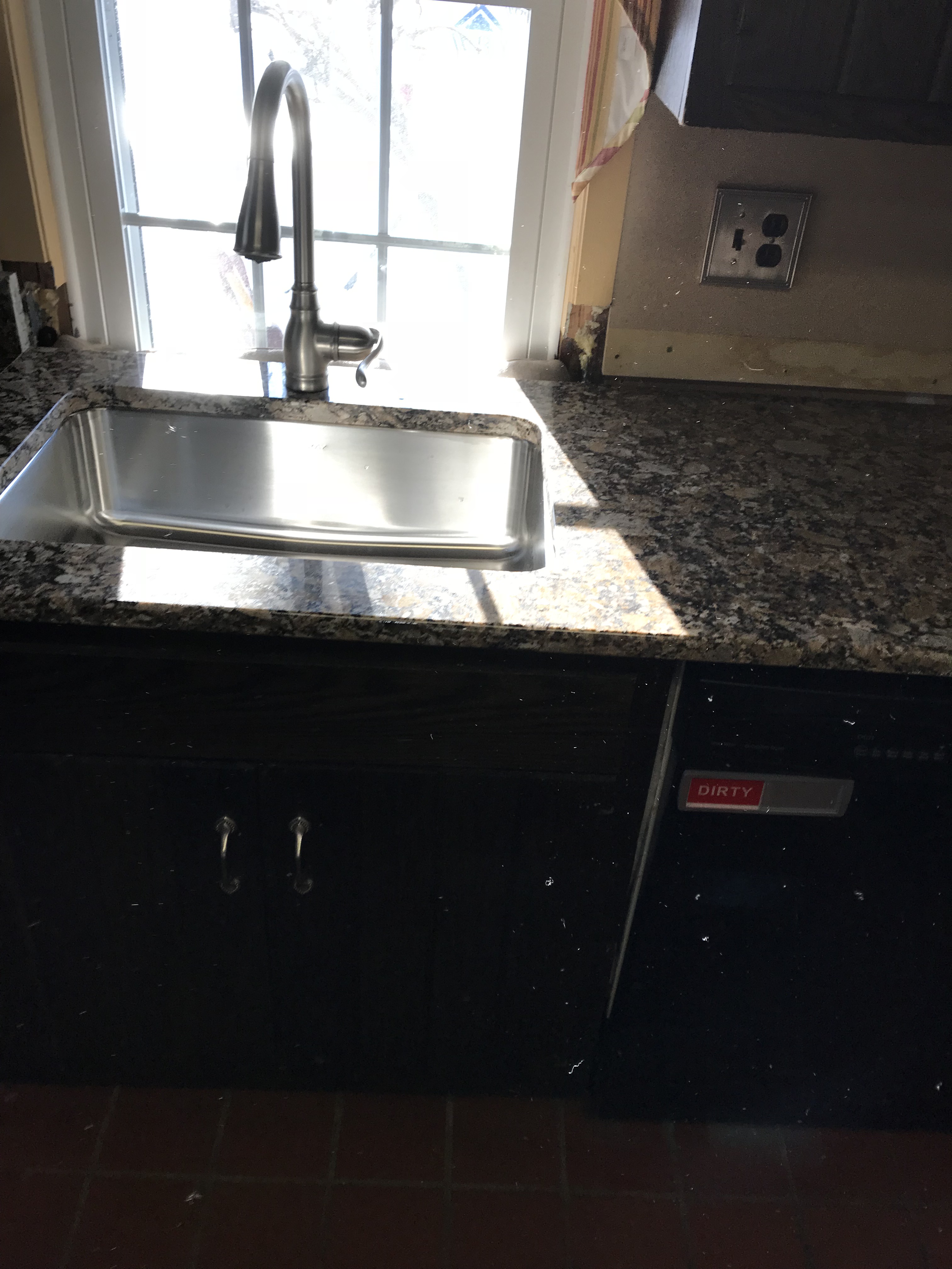 New Kitchen sink and countertop