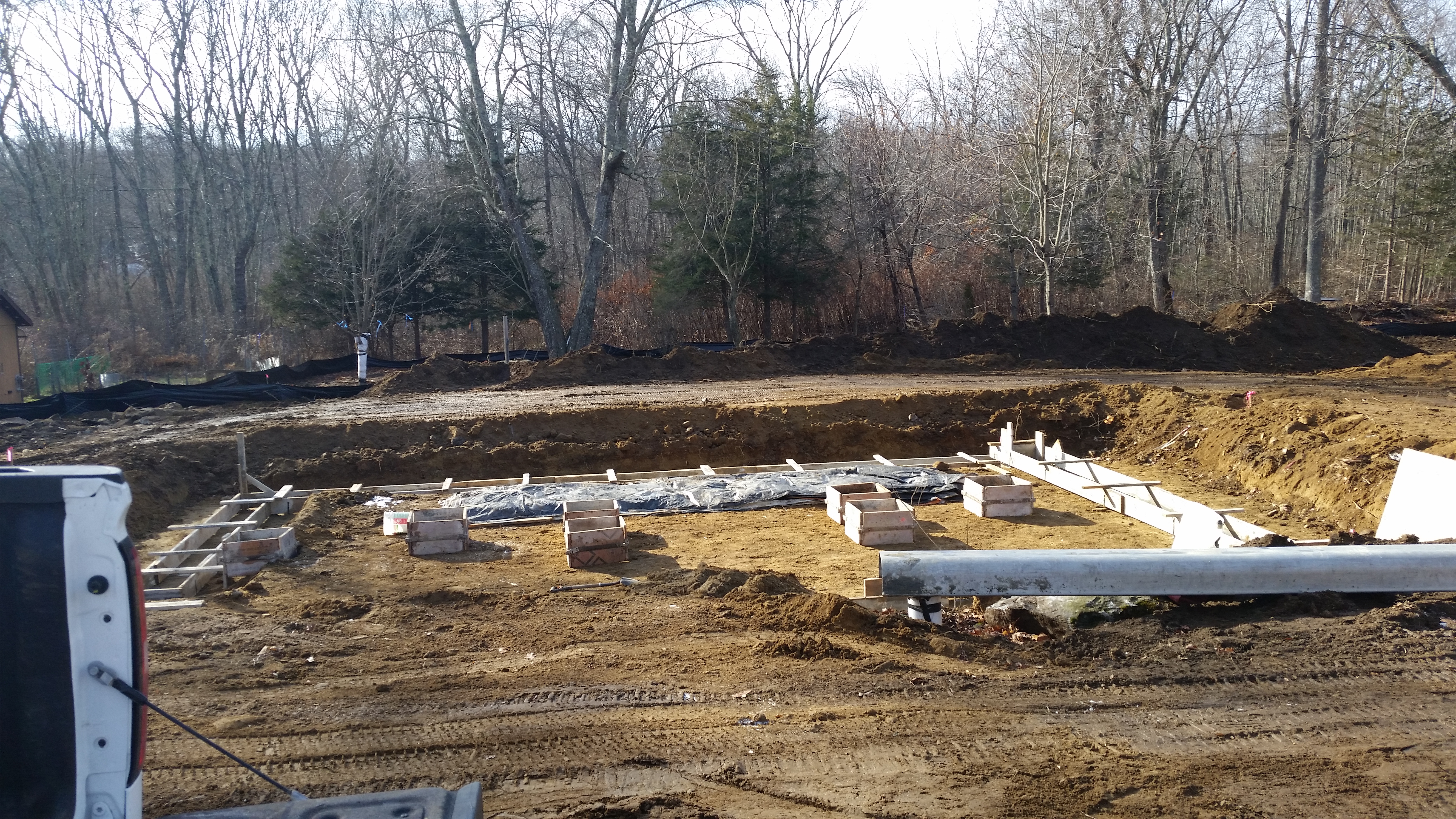 Foundation Footings prepped