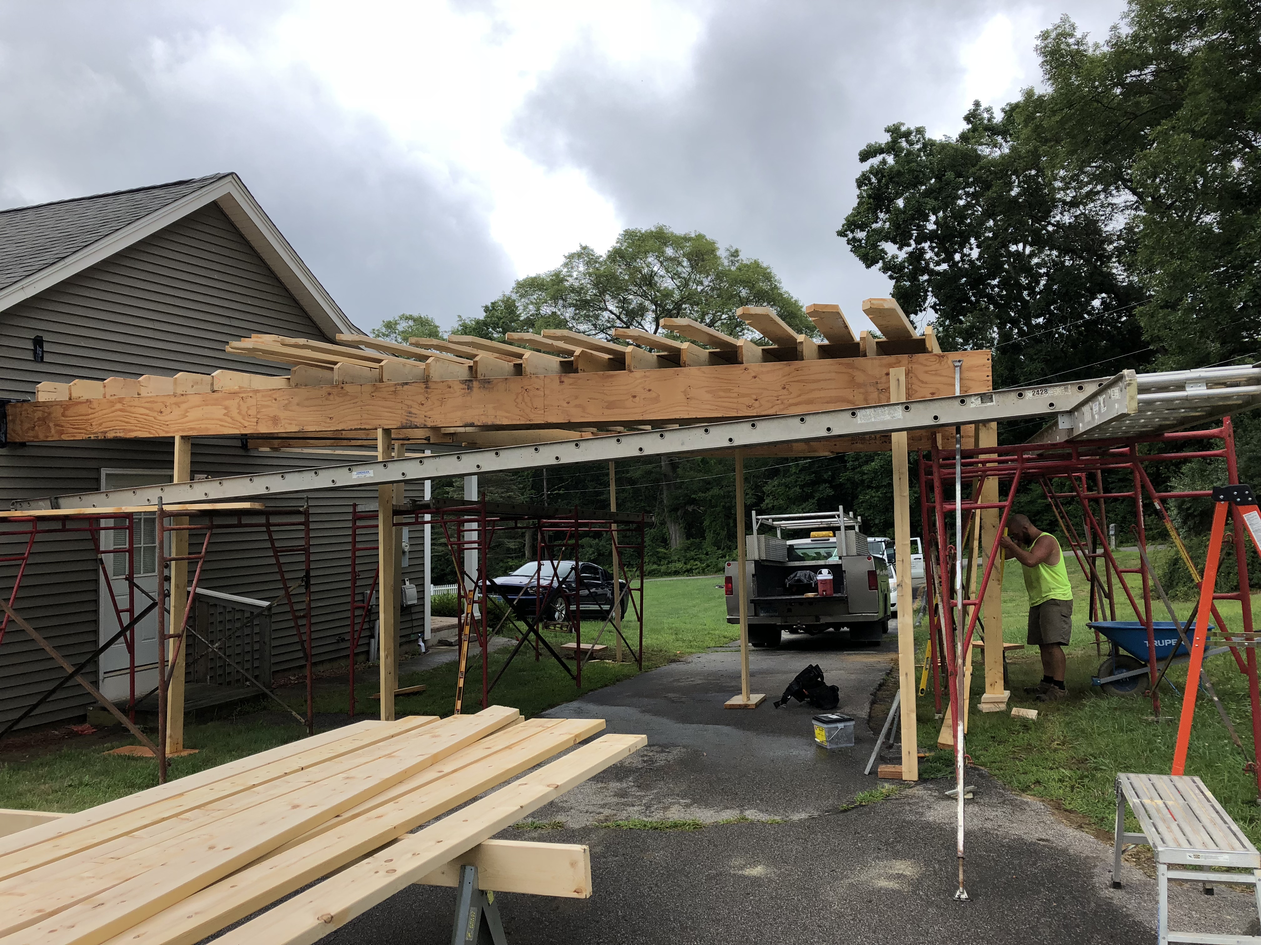 Framing for carport