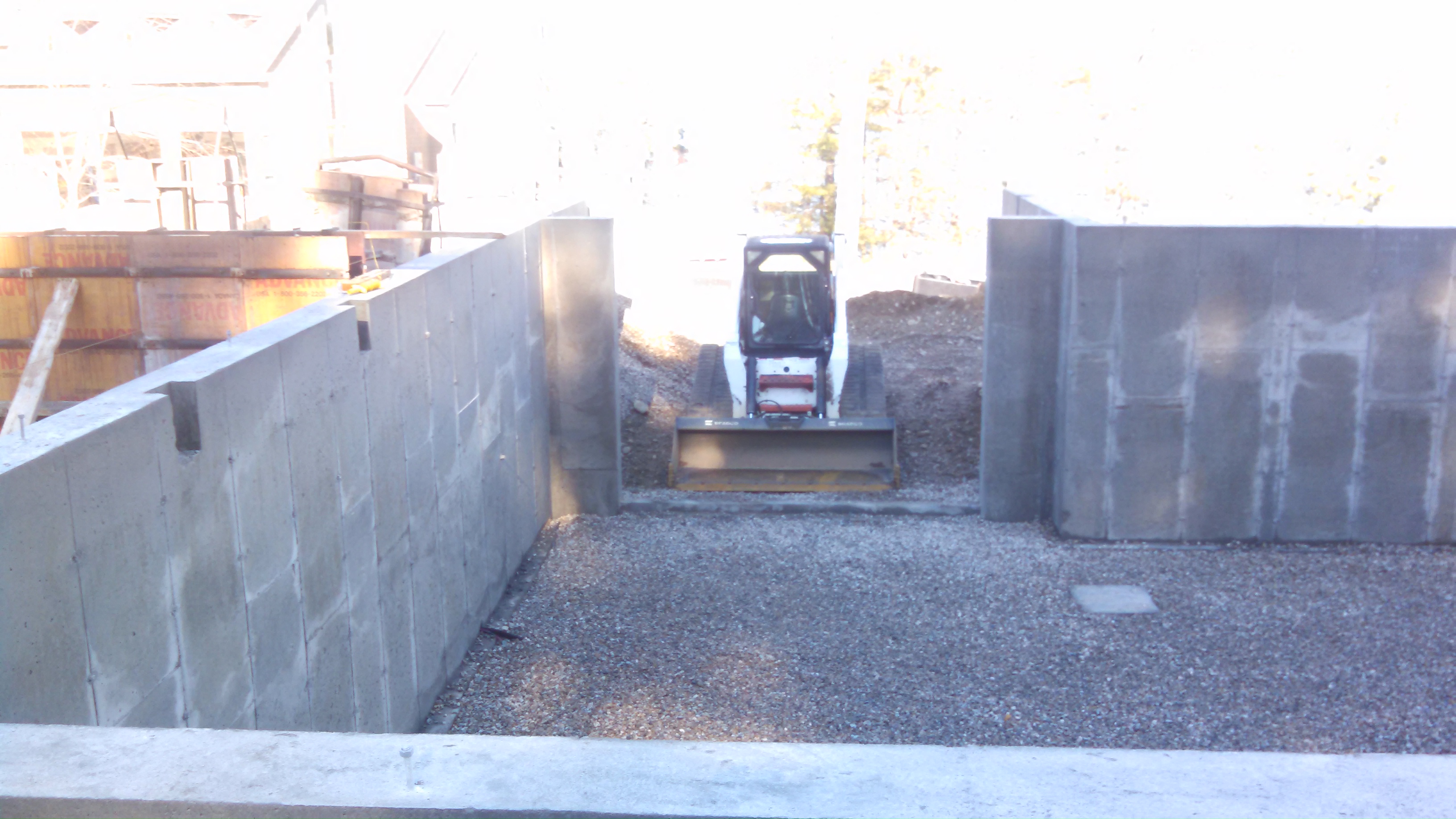 Concrete foundation poured