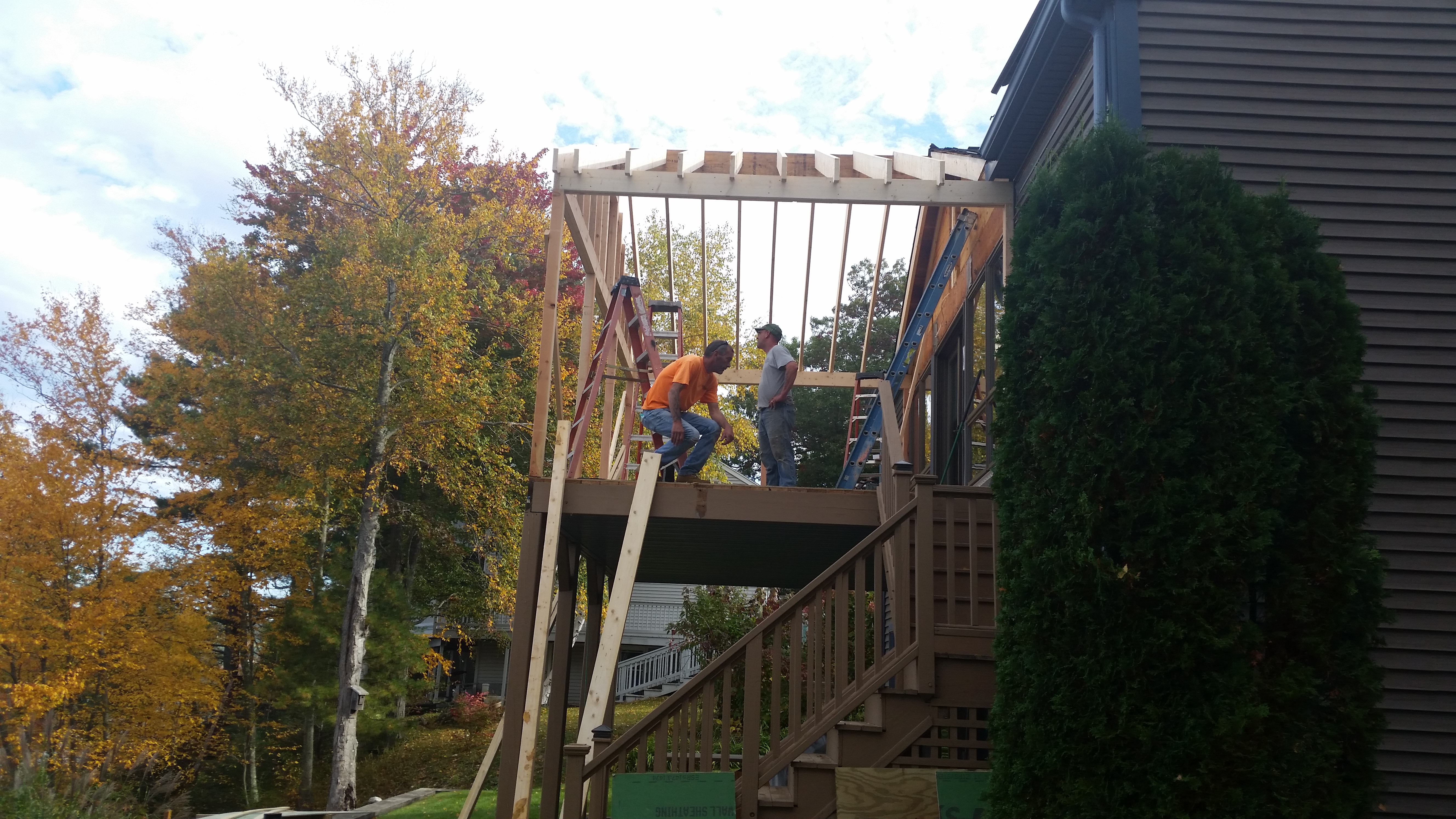 Framing new 3 Seasons Porch