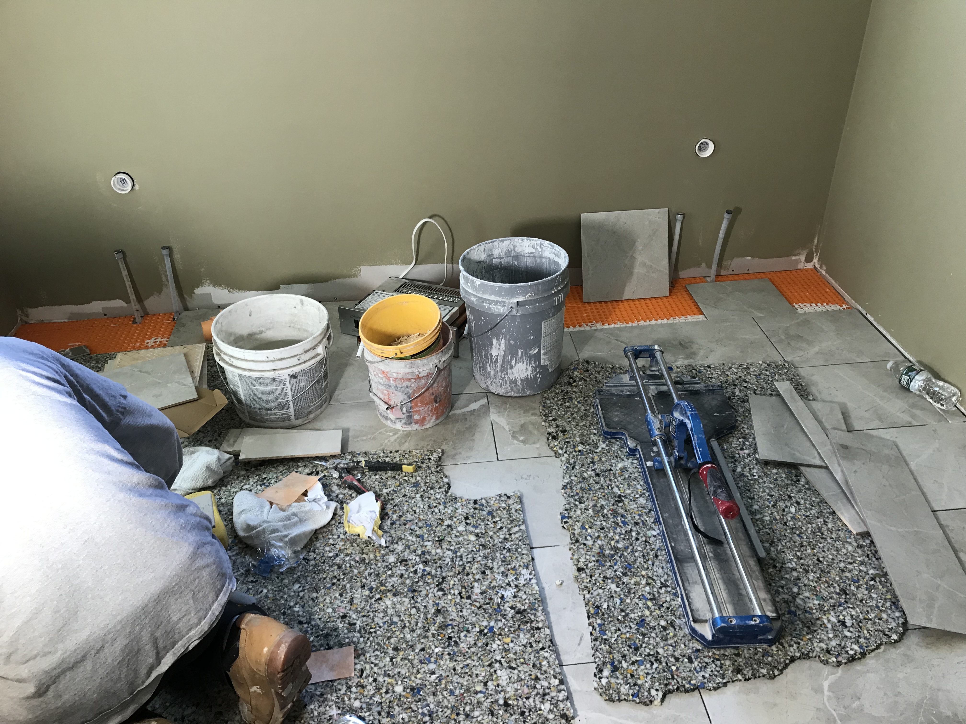 Bathroom Tile In Process