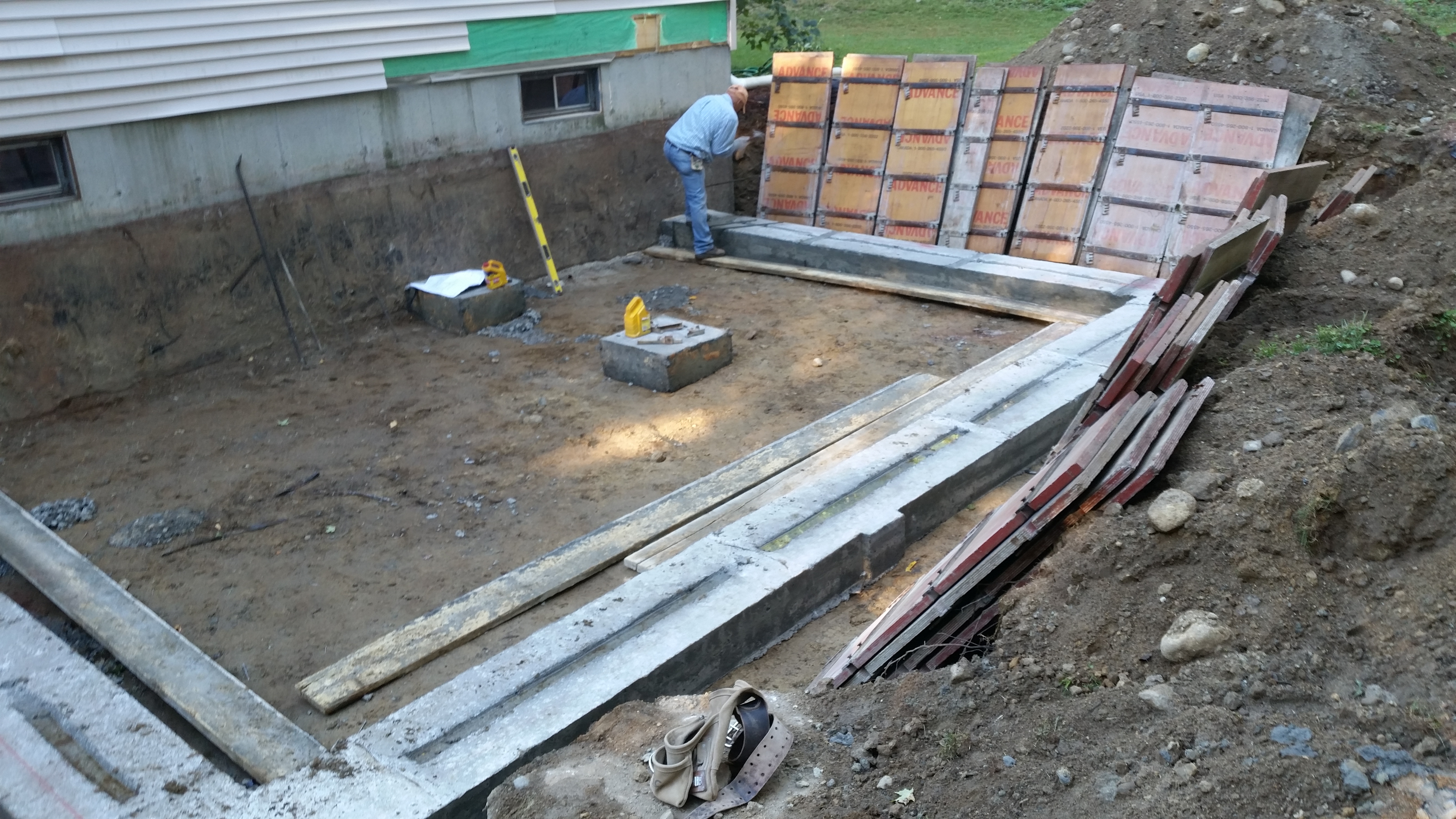 Concrete Forms / Foundation footings poured