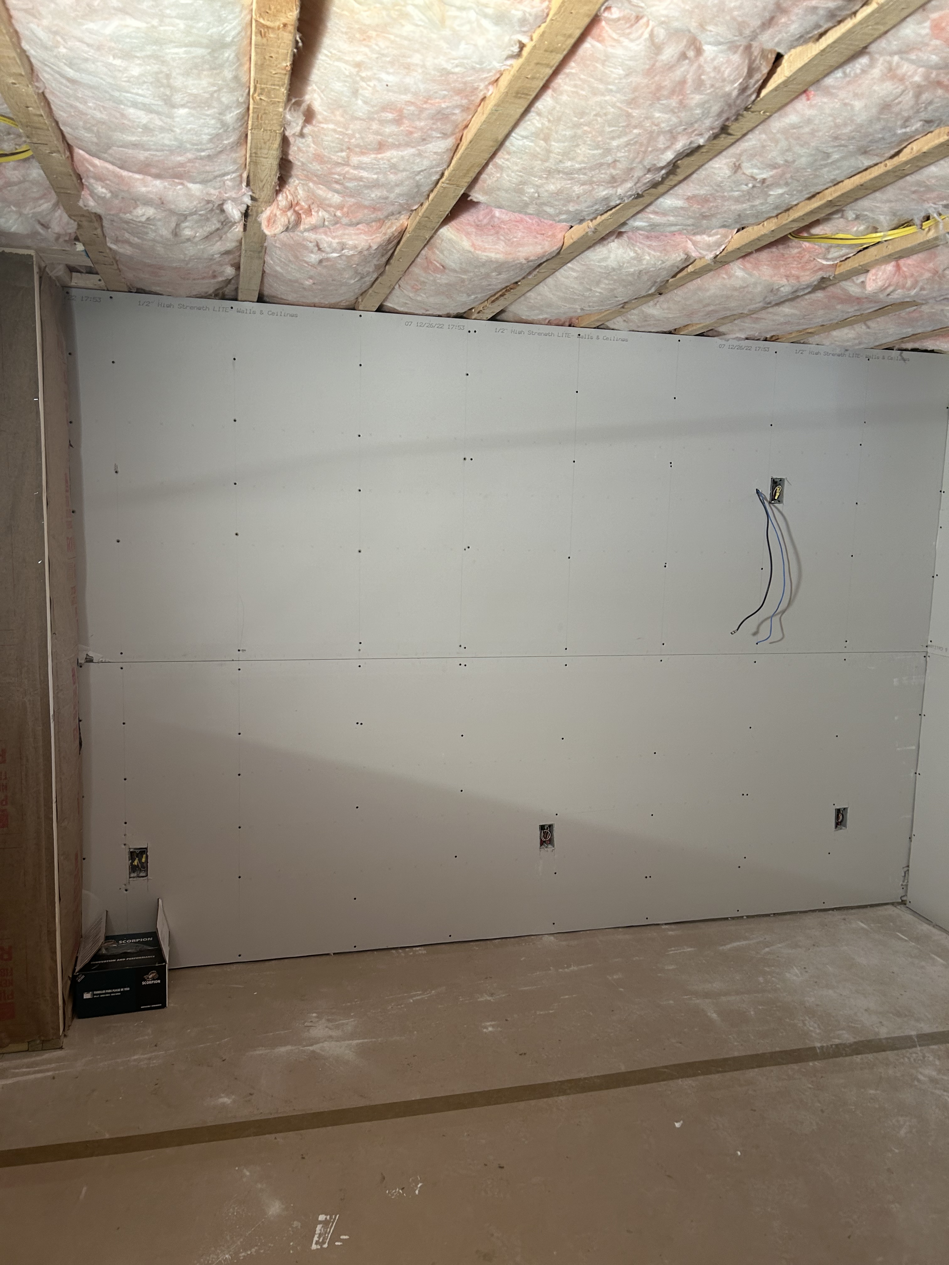 New Sheetrock / Electrical