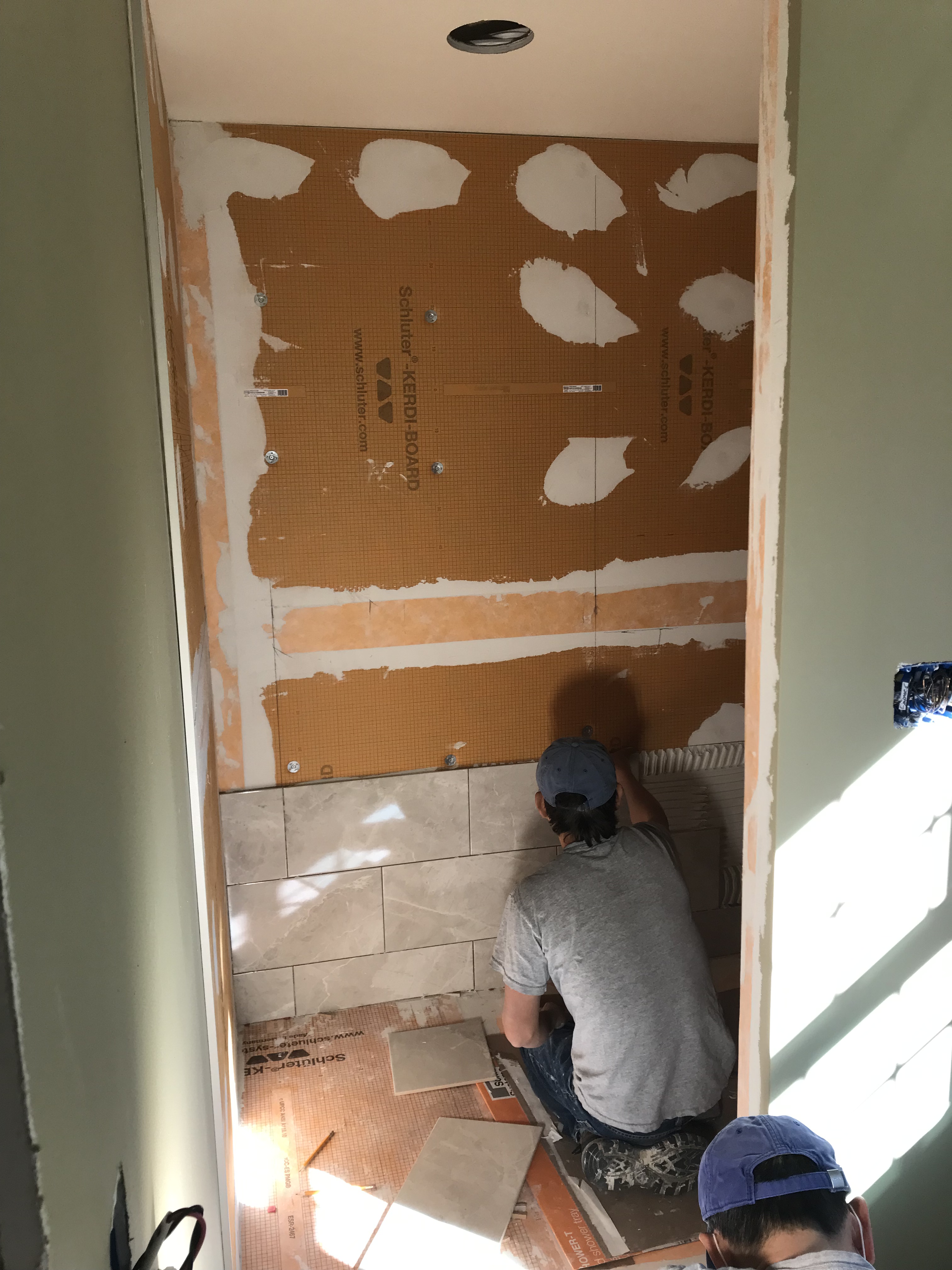 Bathroom Tile In Process