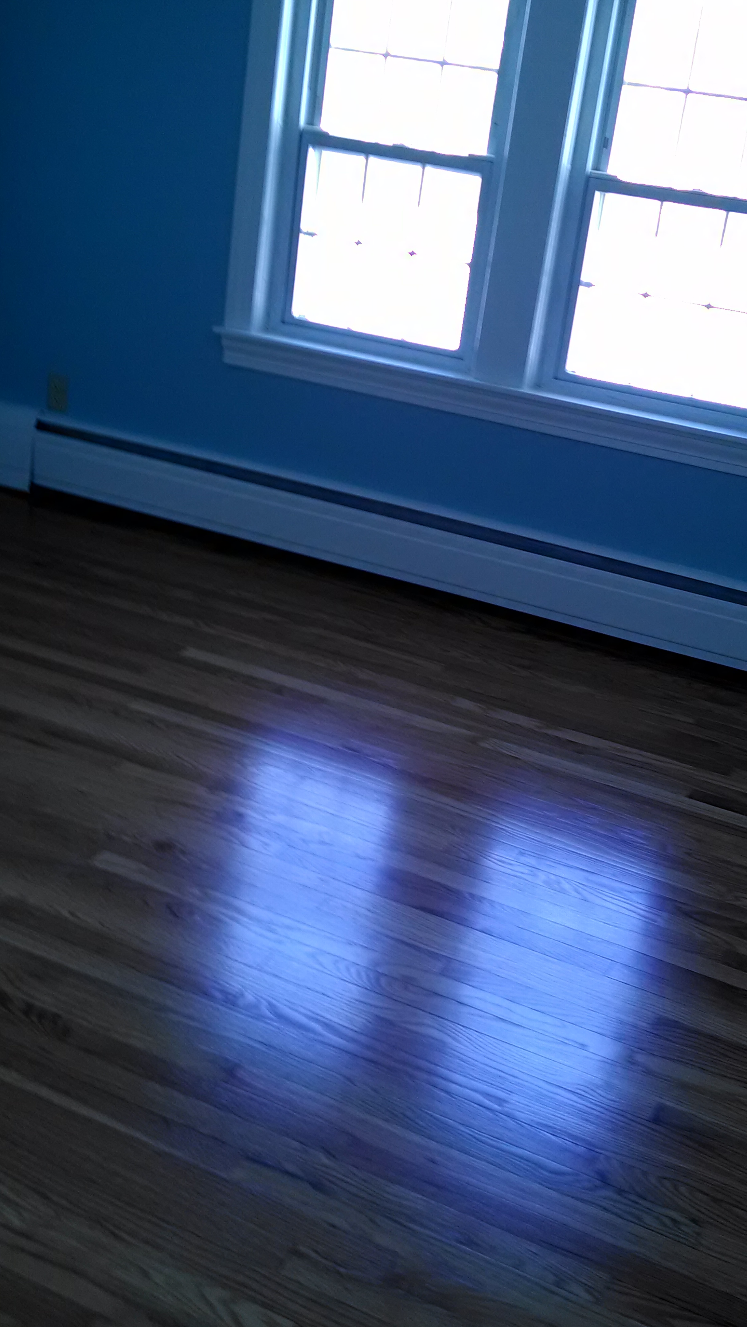 Wood floor installed