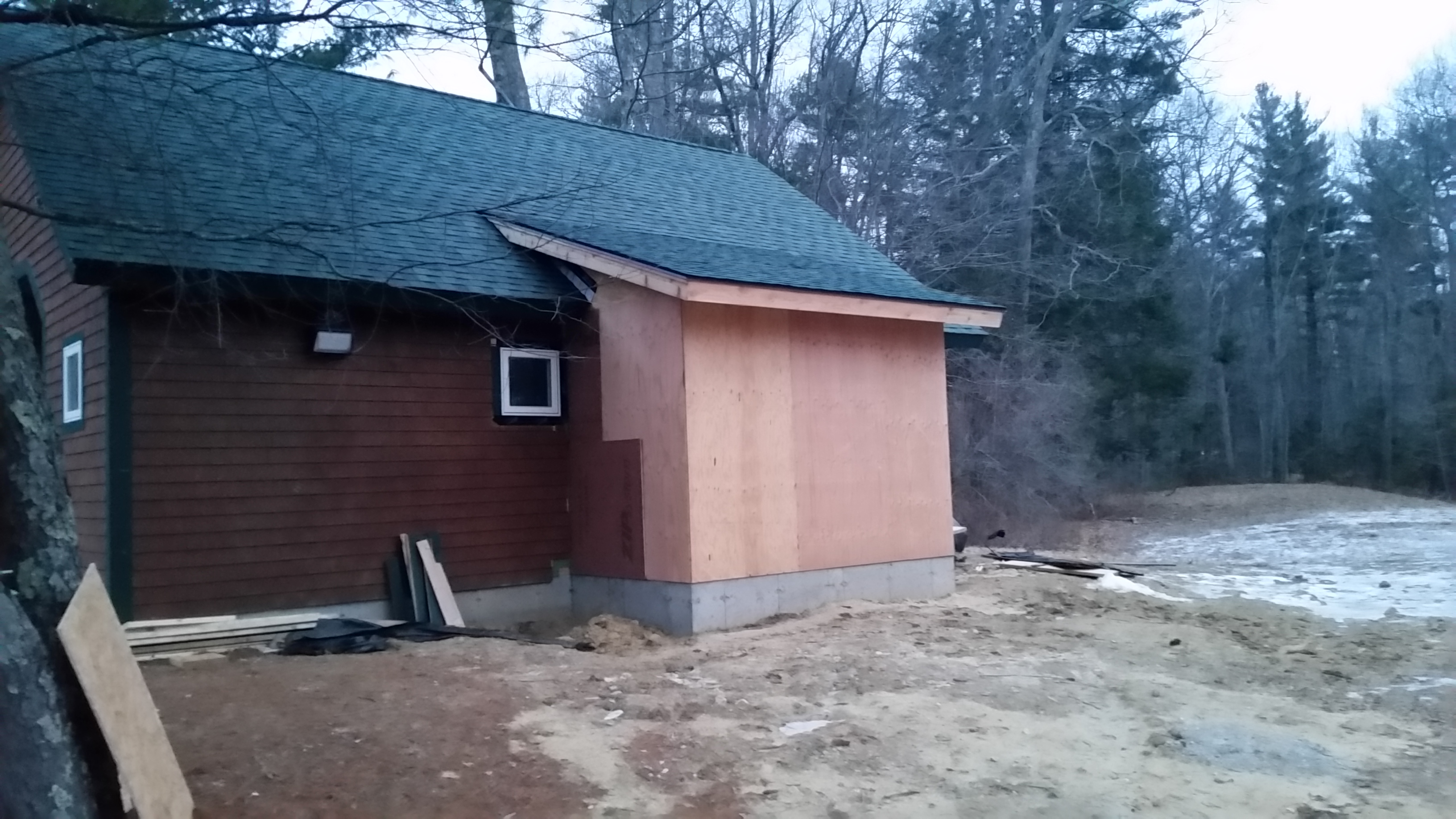 Siding going on New Bath House