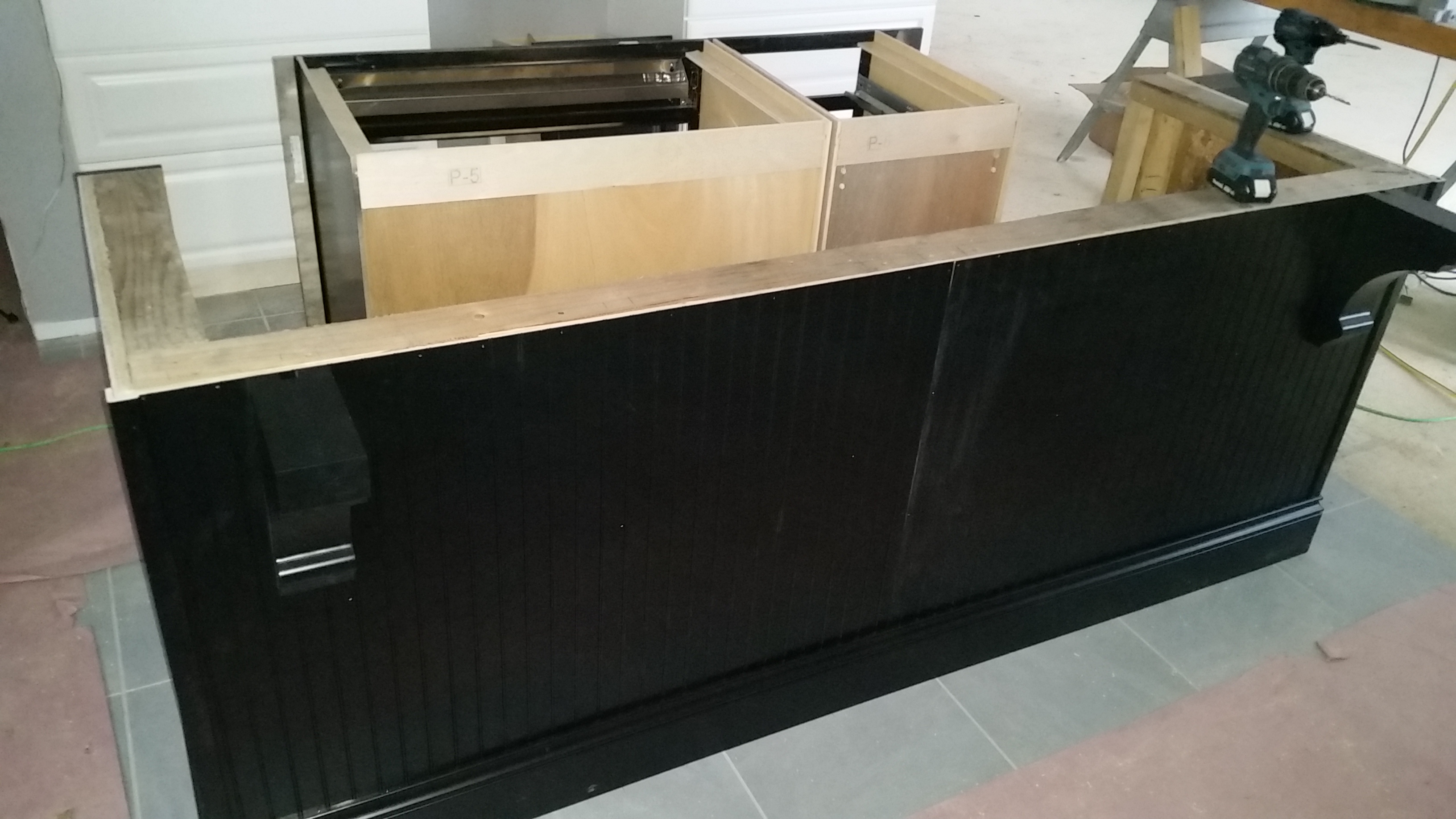 Cabinets ready to be installed