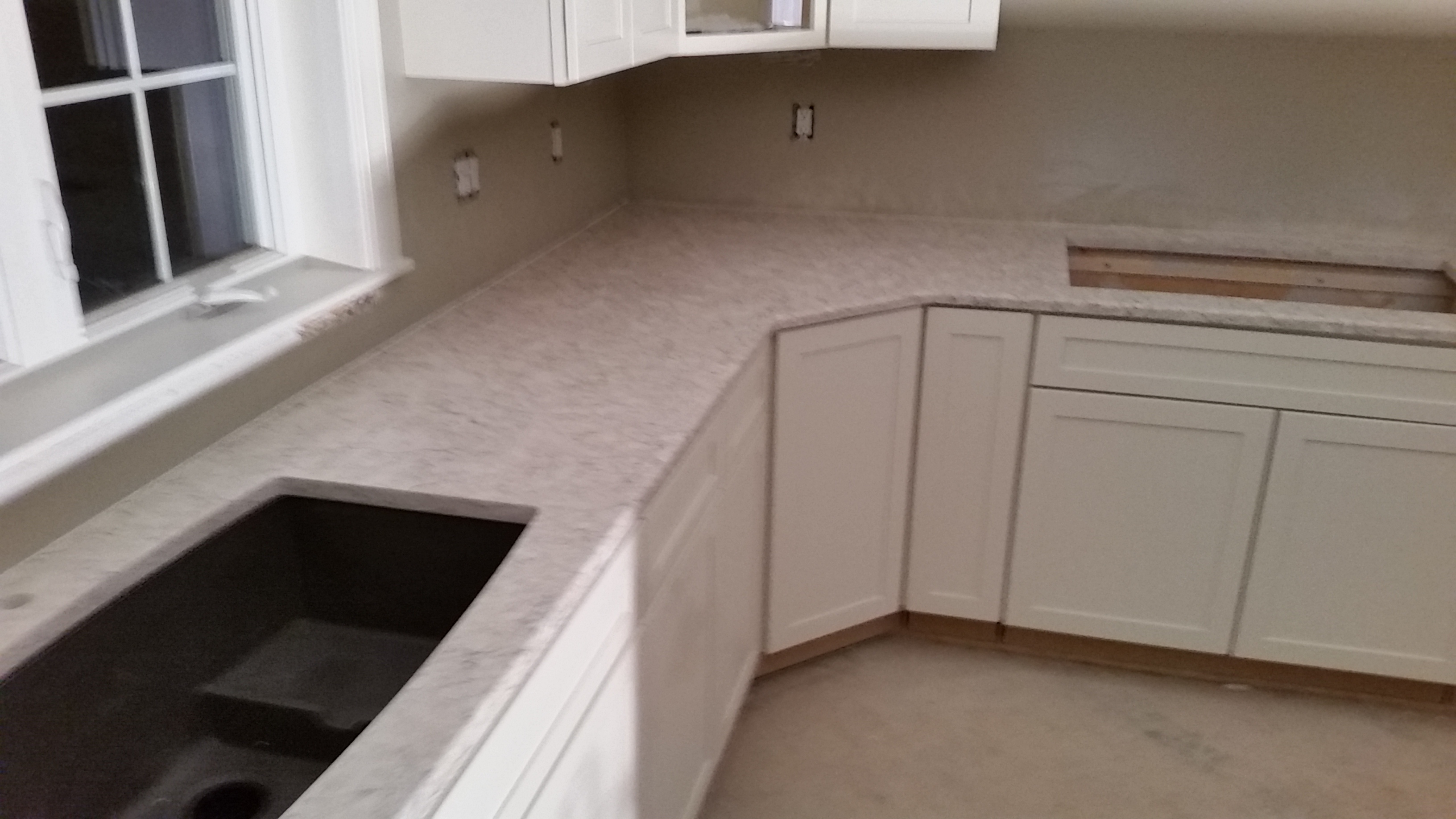 Counter top installed