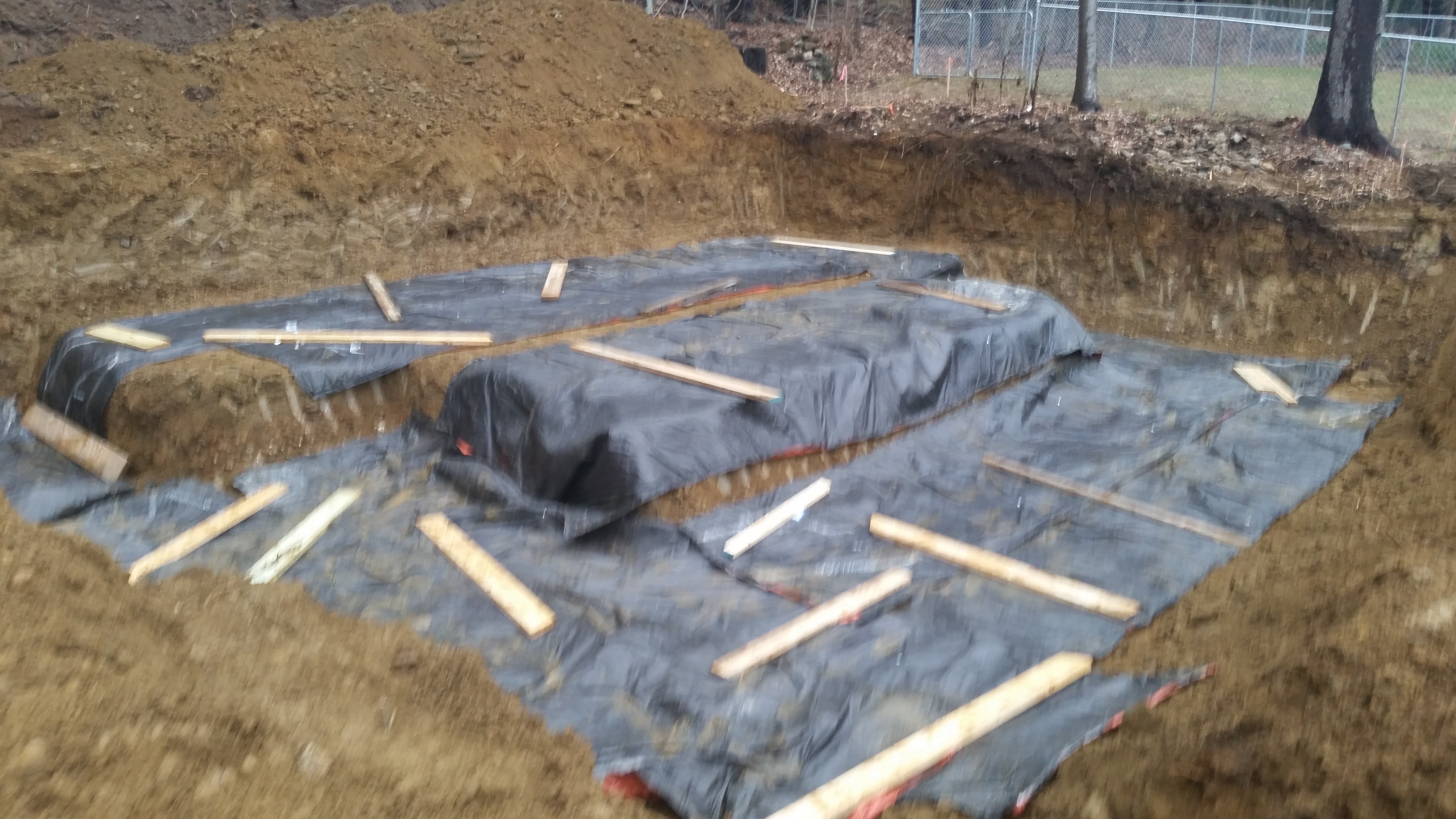 Concrete Footings Poured and under warming blankets