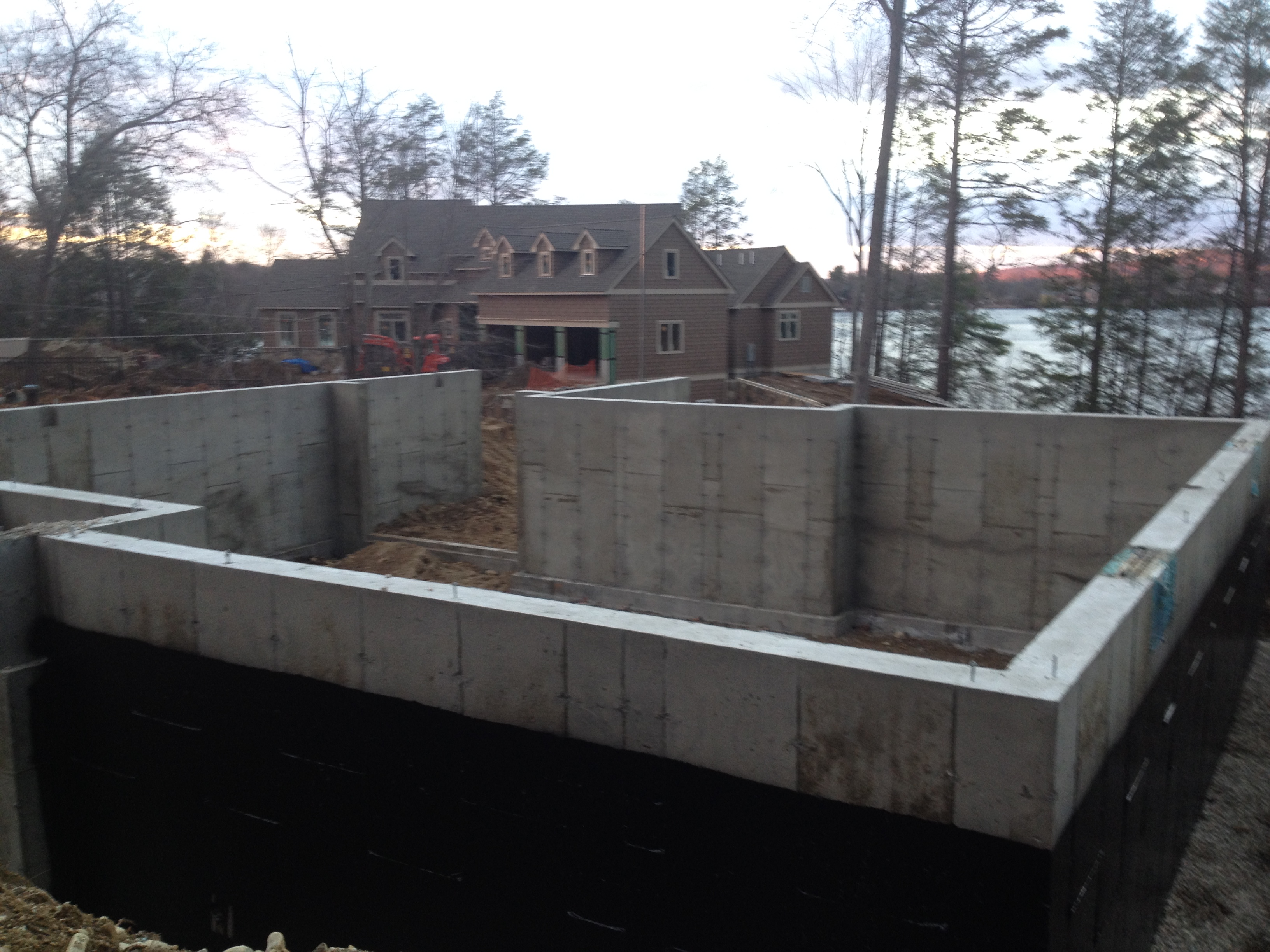 Concrete foundation poured