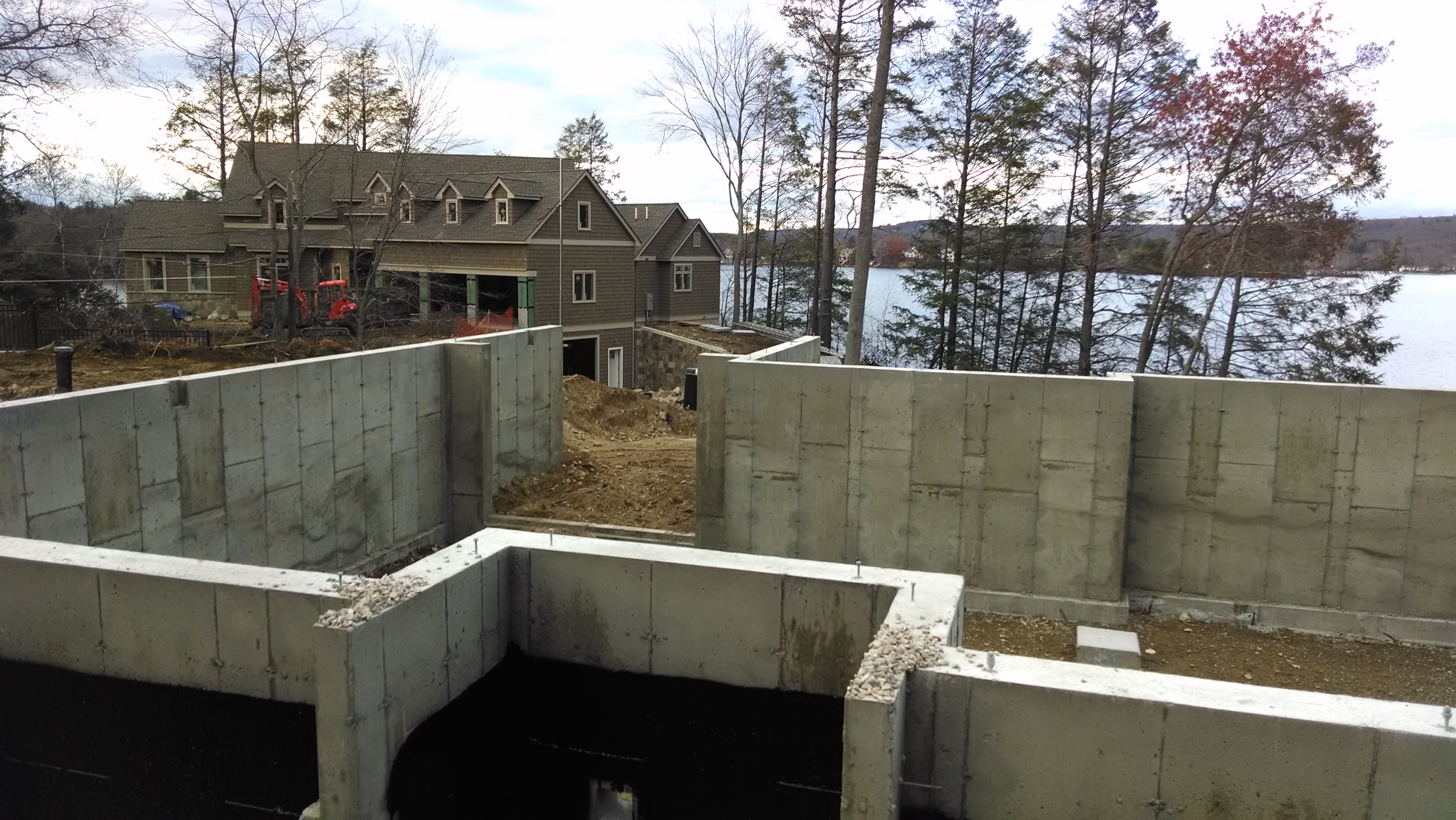 Concrete foundation poured