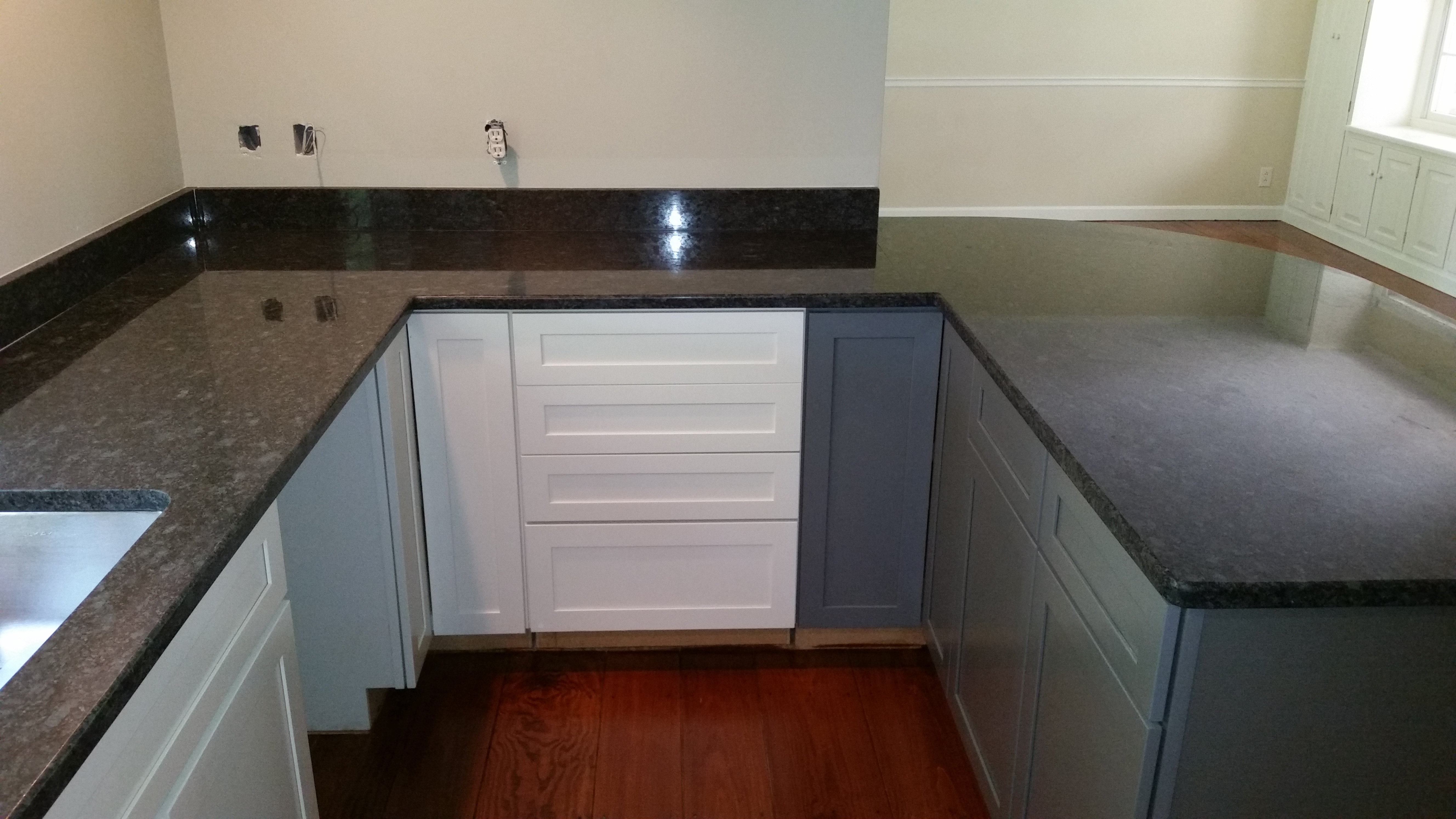 Cabinets installed
