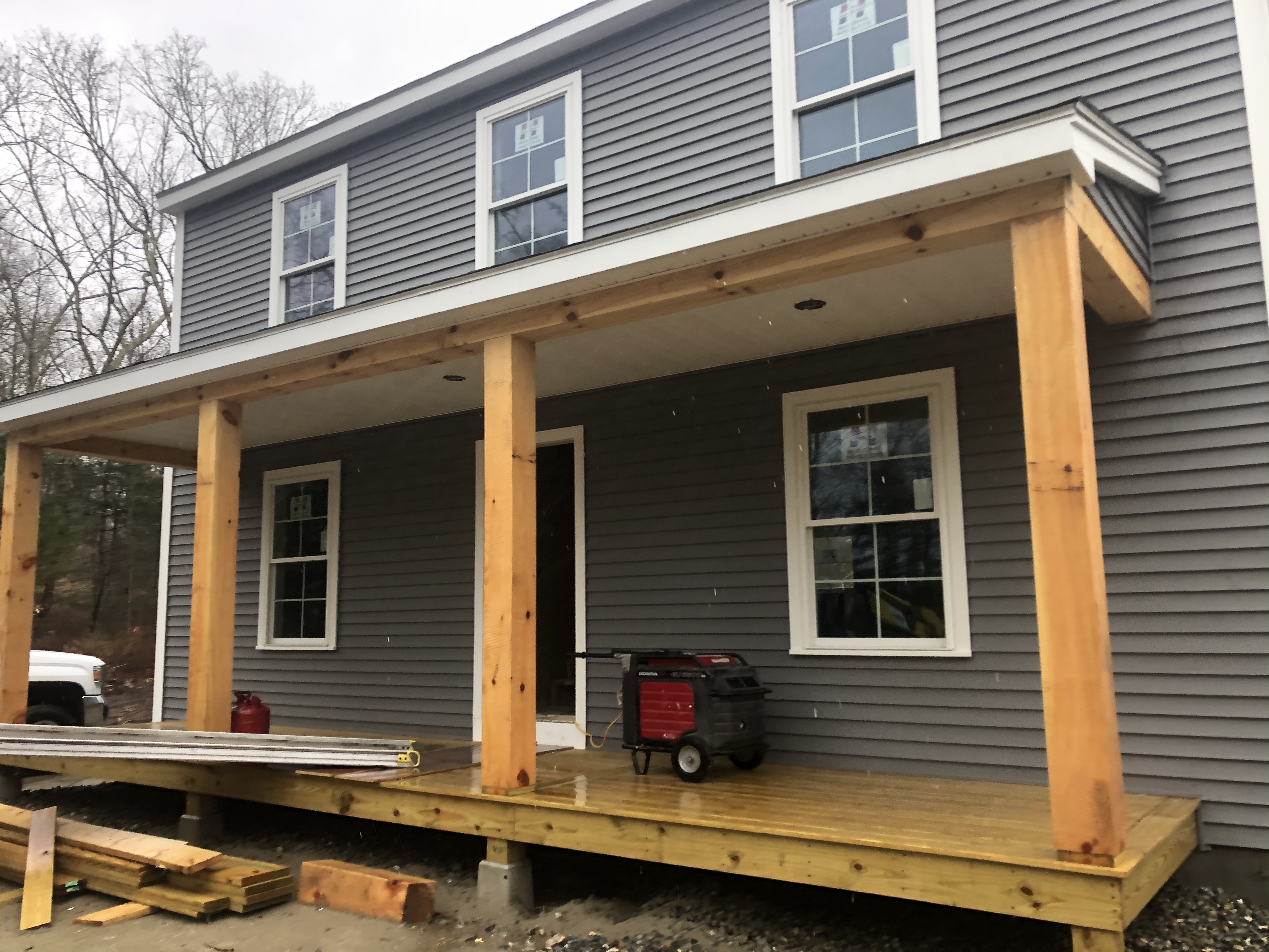 New Siding & Framing Front Porch