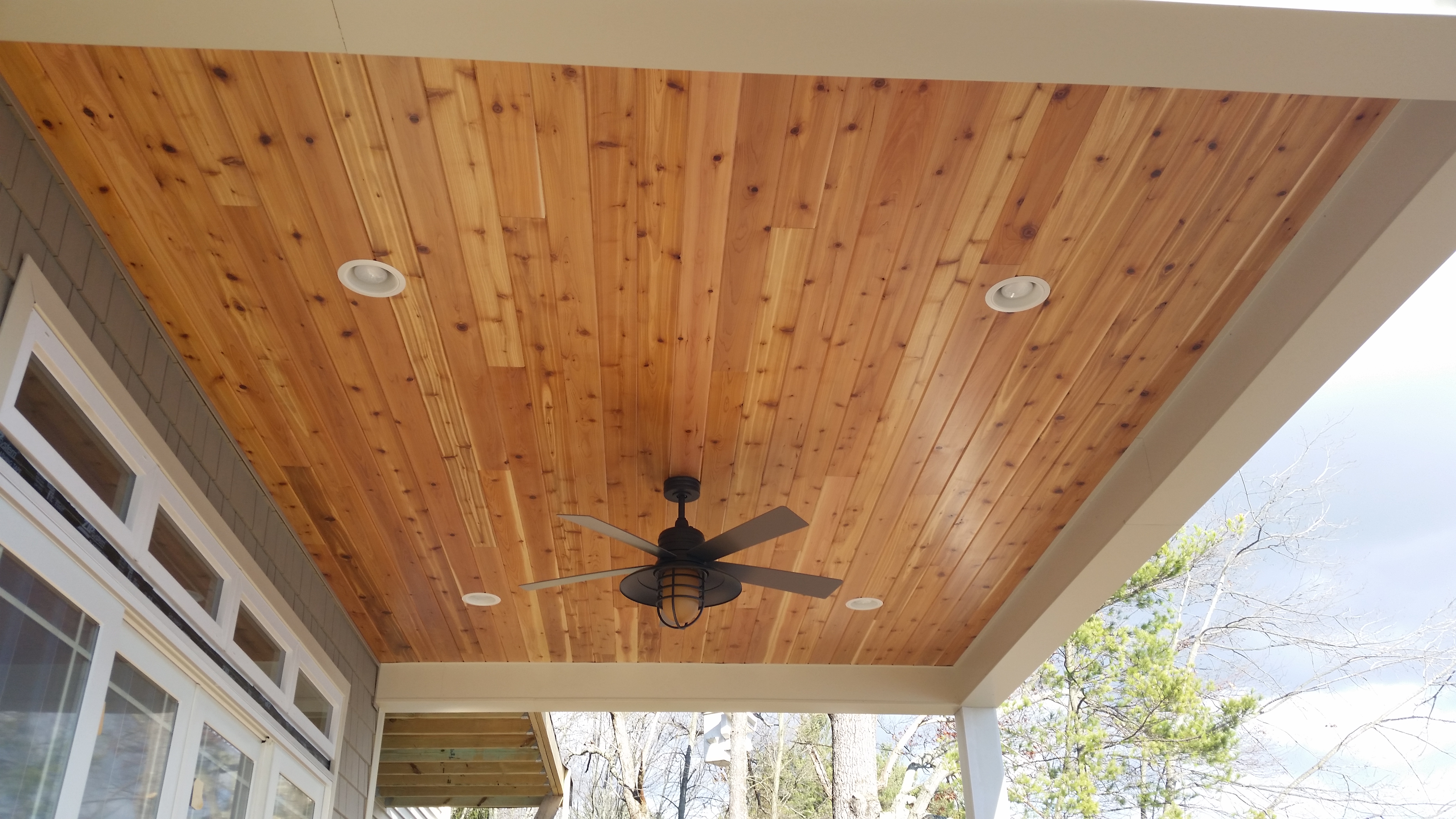 Porch ceiling and light