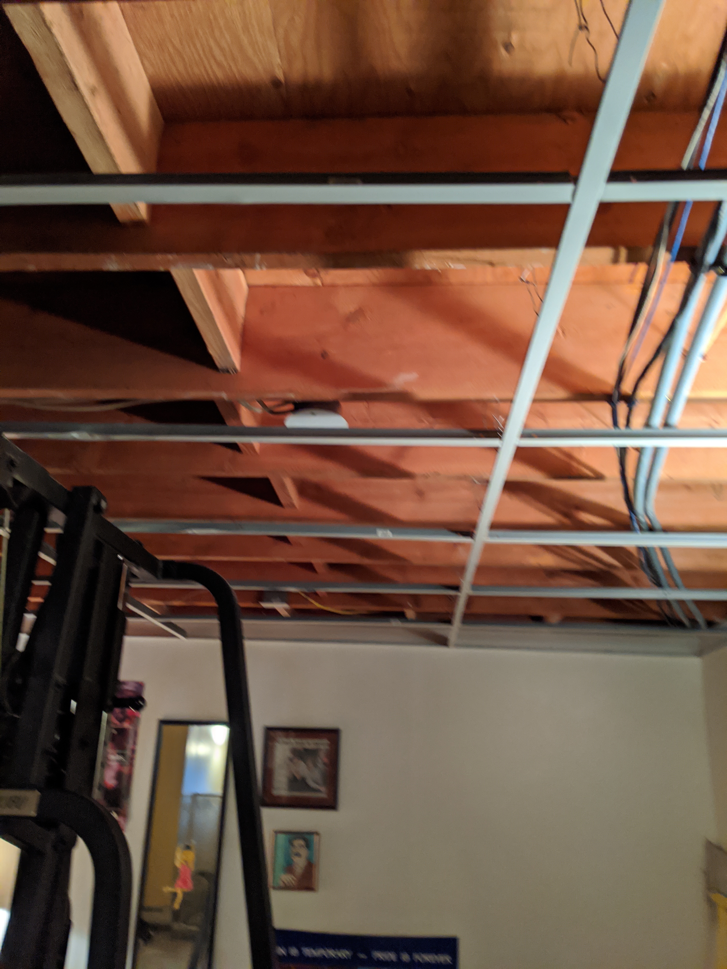 New Wiring, Drop Ceiling Frame