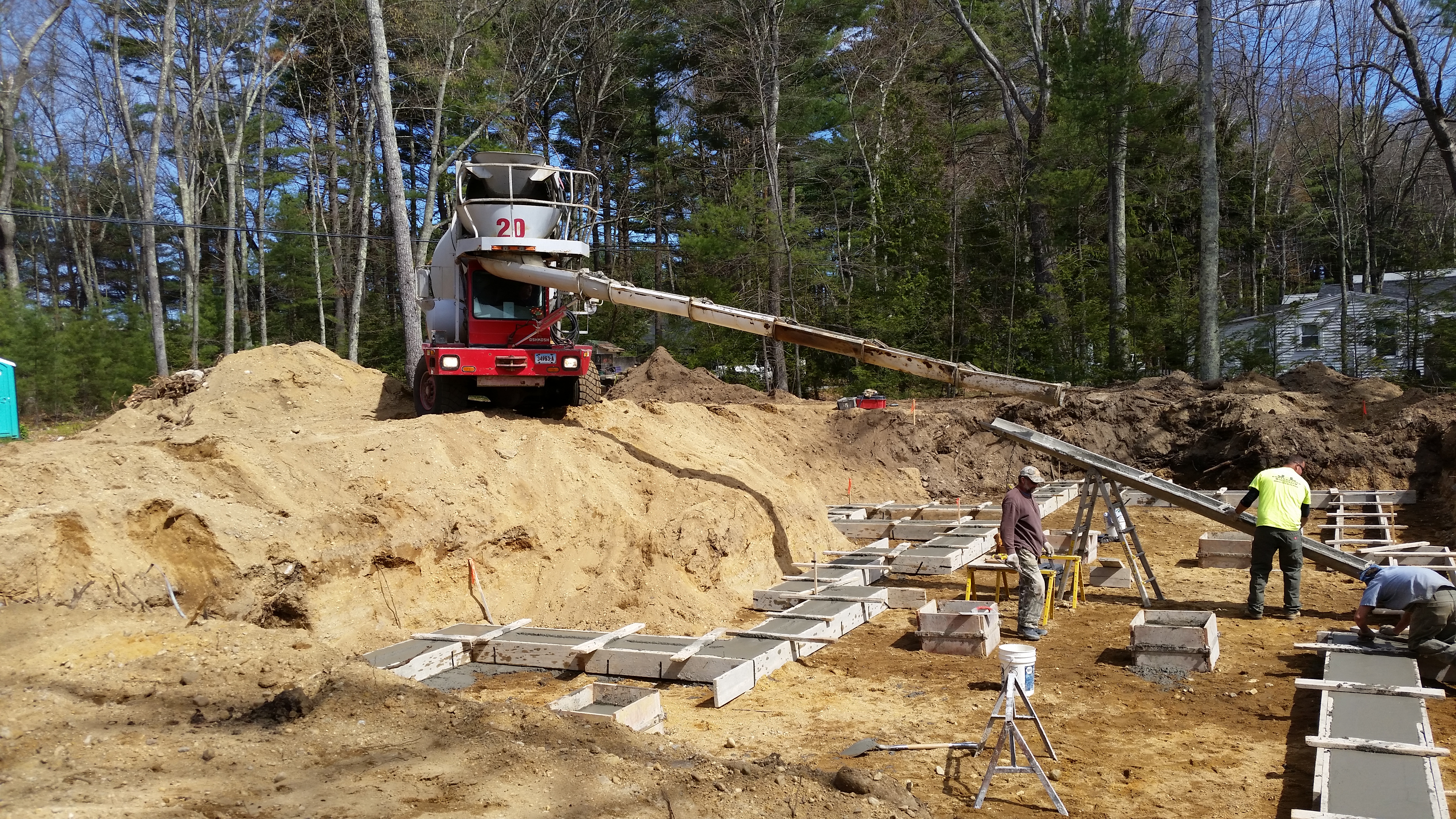 Pouring the footings